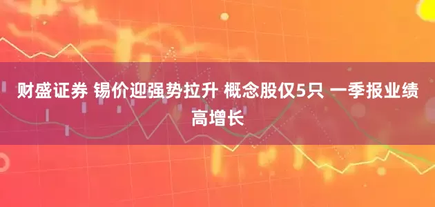 财盛证券 锡价迎强势拉升 概念股仅5只 一季报业绩高增长